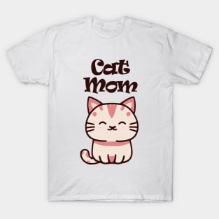 Cat Mom Catmom Pink Kitten T-Shirt